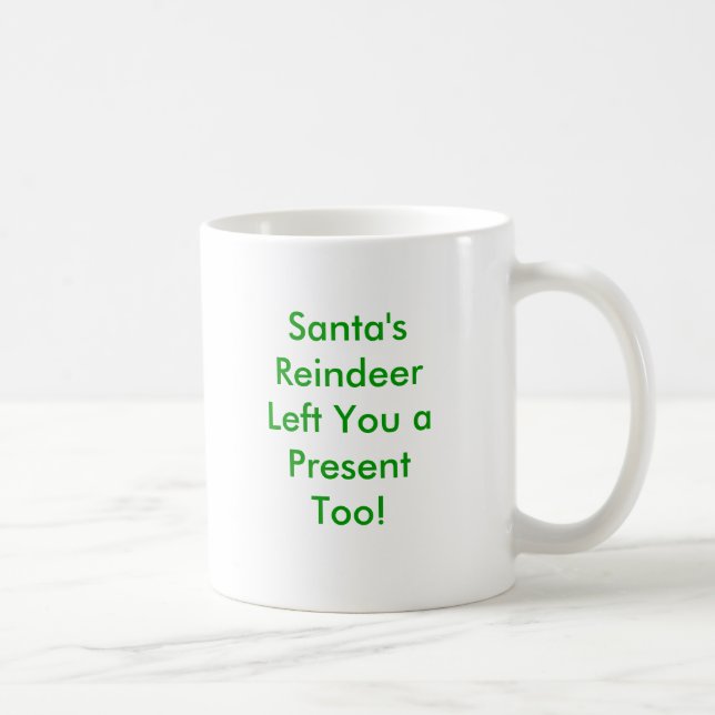 Reindeer Poop Homemade Gag Gifts Coffee Mug (Right)