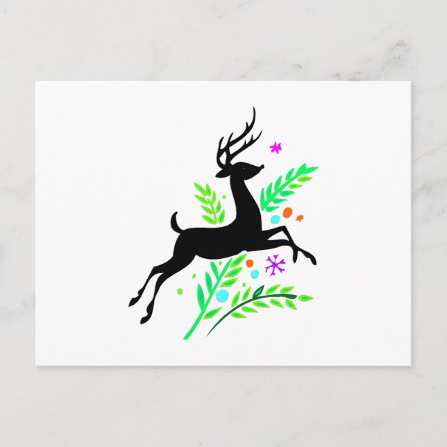 Reindeer Postcard (Front)
