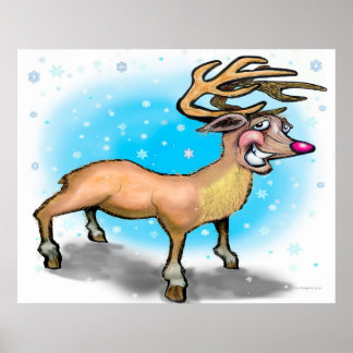 Reindeer Poster