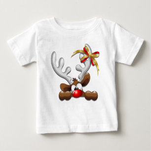 Reindeer Puzzled Funny Christmas Character Baby T-Shirt