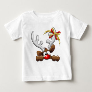 Reindeer Puzzled Funny Christmas Character Baby T-Shirt
