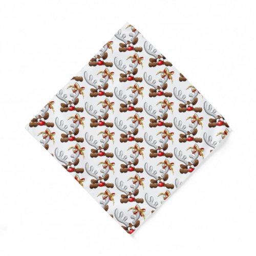 Reindeer Puzzled Funny Christmas Character Bandana