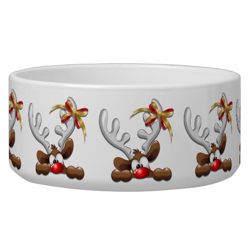 Reindeer Puzzled Funny Christmas Character Bowl
