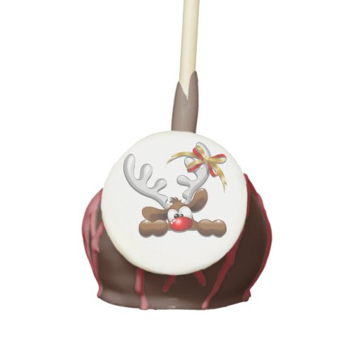 Reindeer Puzzled Funny Christmas Character Cake Pops