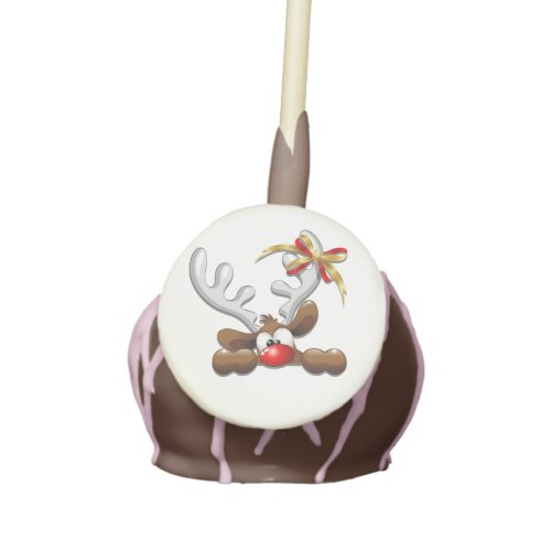 Reindeer Puzzled Funny Christmas Character Cake Pops