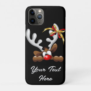 Reindeer Puzzled Funny Christmas Character iPhone 11 Pro Case