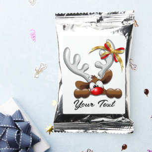 Reindeer Puzzled Funny Christmas Character Coffee Drink Mix