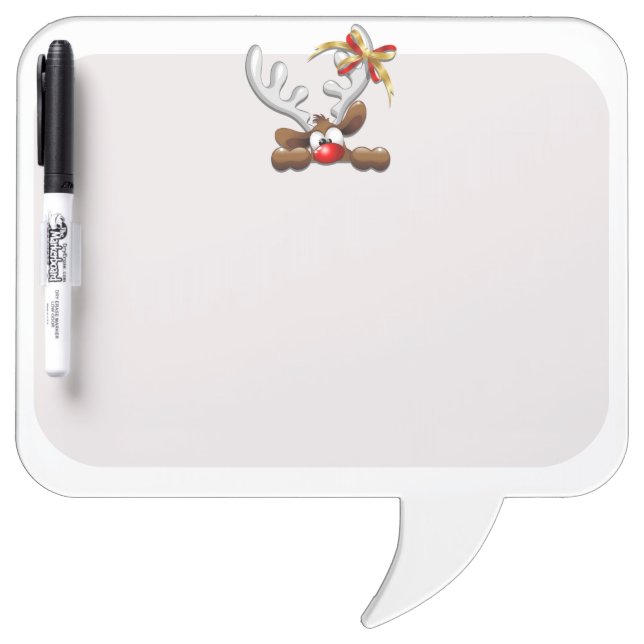 Reindeer Puzzled Funny Christmas Character Dry Erase Board (Front)