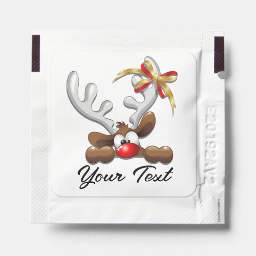 Reindeer Puzzled Funny Christmas Character Hand Sanitizer Packet