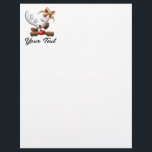 Reindeer Puzzled Funny Christmas Character Letterhead<br><div class="desc">Cute,  puzzled and funny Reindeer character,  looking like wondering what's going on,  or like saying "... already christmas?!",  or "... Halloween it's gone?... Can I come in... ?!". Original Vector Graphic Art,  Created on February 2011,  Copyright BluedarkArt.</div>