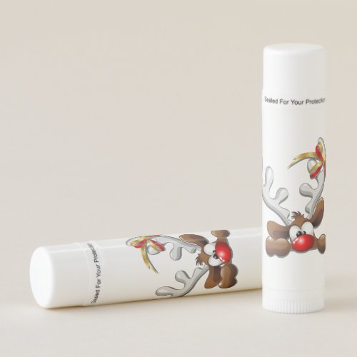 Reindeer Puzzled Funny Christmas Character Lip Balm