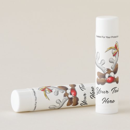 Reindeer Puzzled Funny Christmas Character Lip Balm