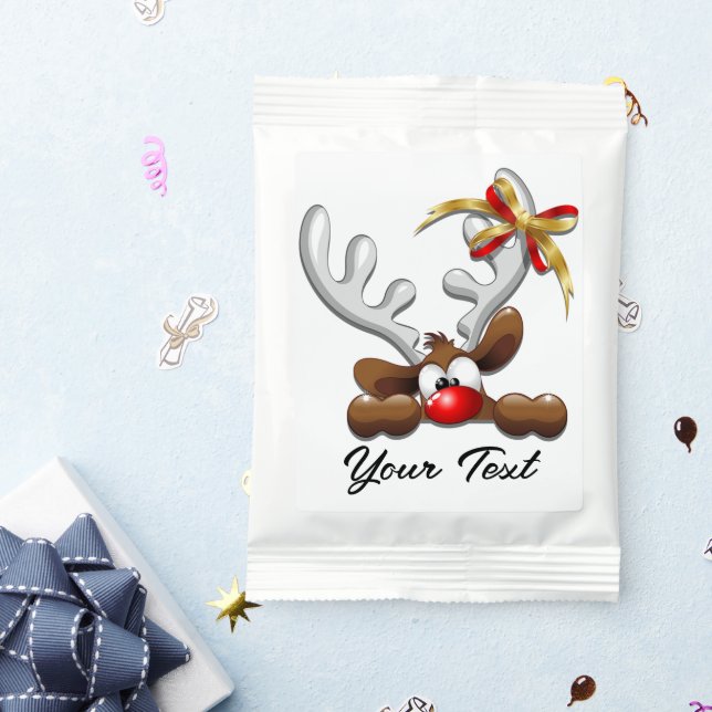 Reindeer Puzzled Funny Christmas Character Margarita Drink Mix (Packets)