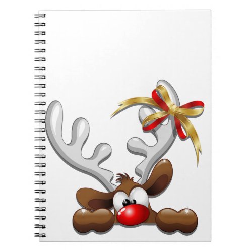 Reindeer Puzzled Funny Christmas Character Notebook