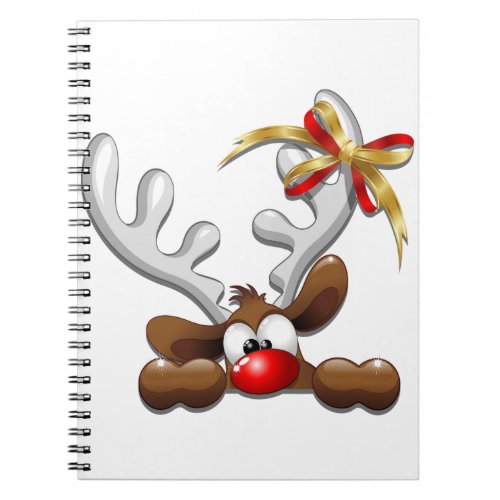 Reindeer Puzzled Funny Christmas Character Notebook