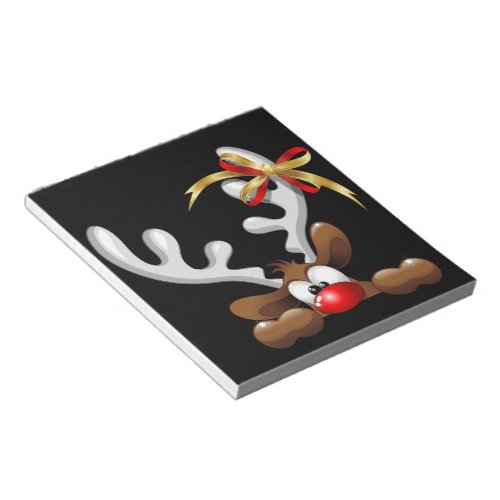 Reindeer Puzzled Funny Christmas Character Notepad