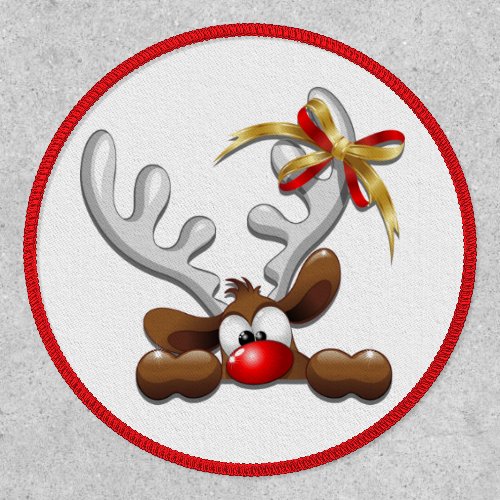 Reindeer Puzzled Funny Christmas Character Patch
