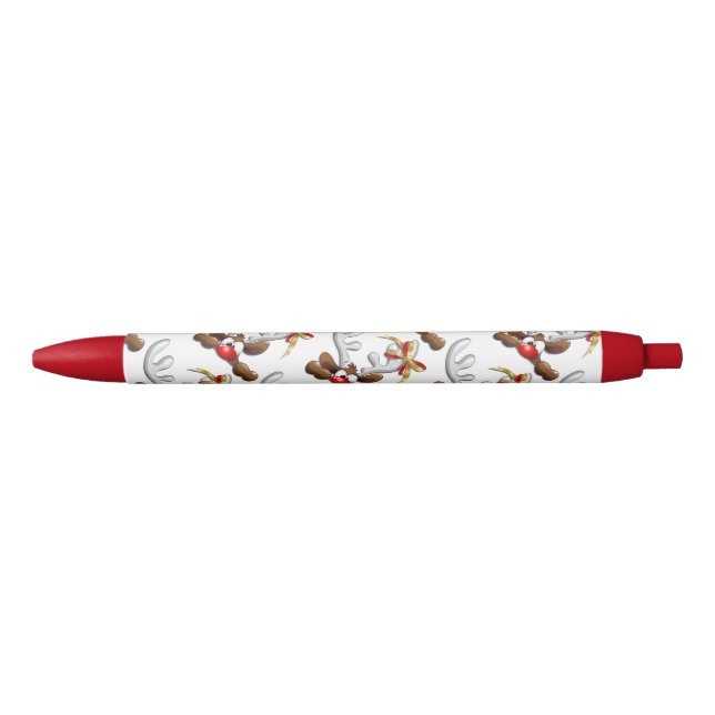 Reindeer Puzzled Funny Christmas Character Pen (Front)