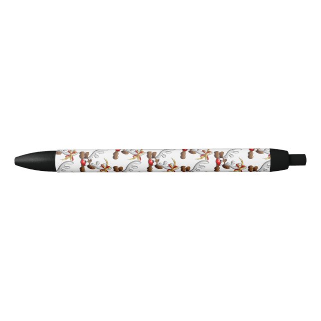 Reindeer Puzzled Funny Christmas Character Pen (Front)