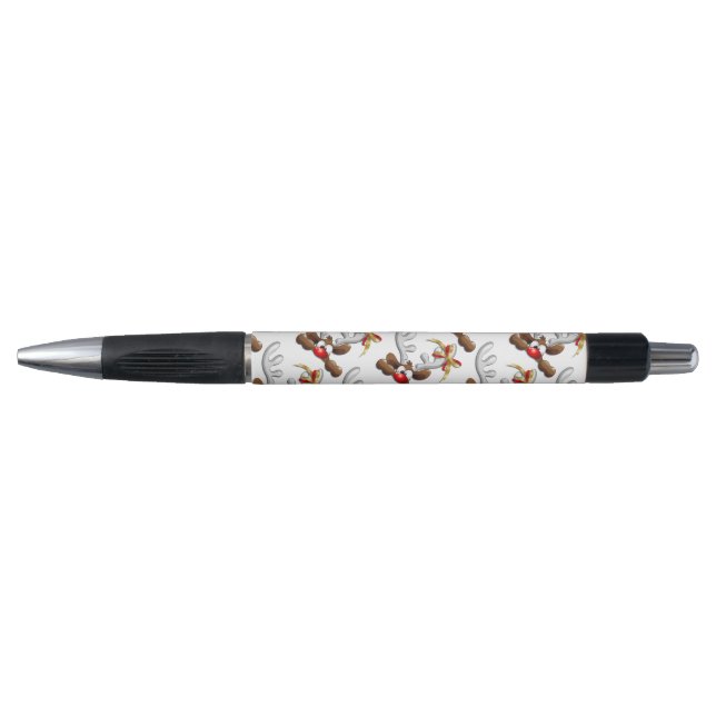 Reindeer Puzzled Funny Christmas Character Pen (Front)