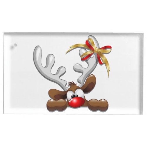 Reindeer Puzzled Funny Christmas Character Place Card Holder