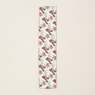 Reindeer Puzzled Funny Christmas Character Scarf