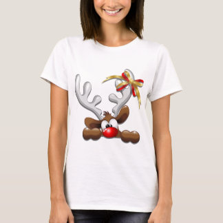 Reindeer Puzzled Funny Christmas Character T-Shirt
