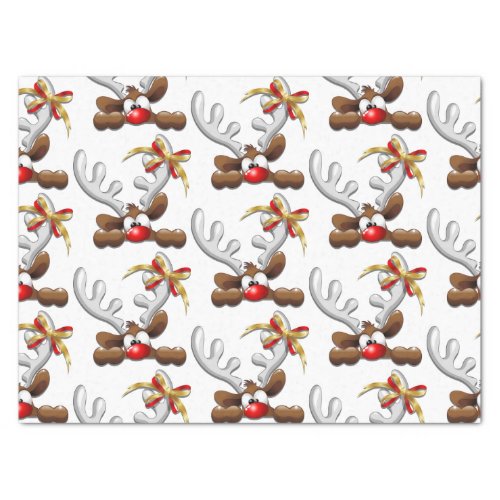 Reindeer Puzzled Funny Christmas Character Tissue Paper