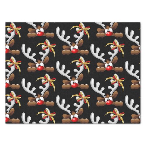 Reindeer Puzzled Funny Christmas Character Tissue Paper