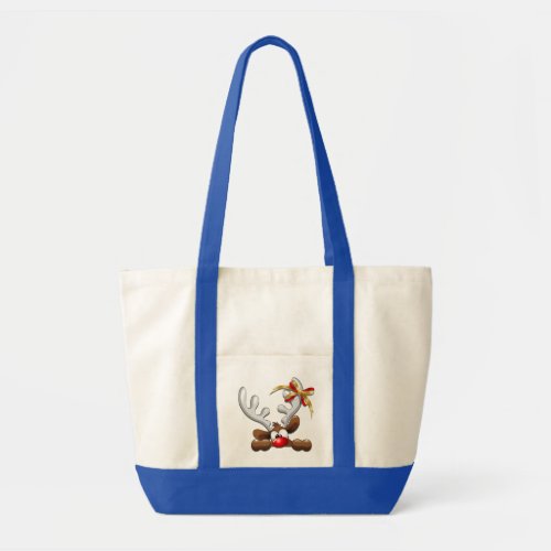 Reindeer Puzzled Funny Christmas Character Tote Bag