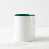Reindeer Red Buffalo Plaid Personalized Christmas Two-Tone Coffee Mug ...