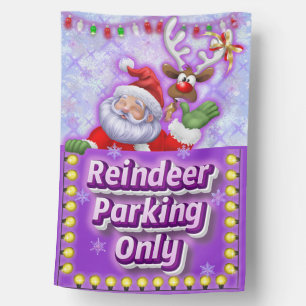 Reindeer Rest Stop House Flag