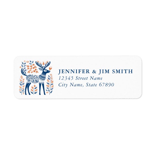 Reindeer Return Address Labels (Front)