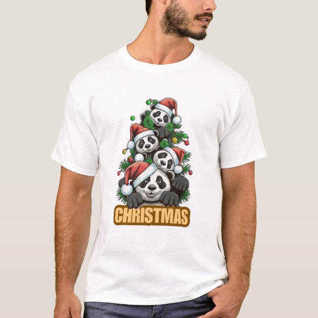 "Reindeer Revelry: Whimsical Yuletide Fashion" T-Shirt (Front)