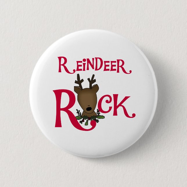 Reindeer Rock Button (Front)
