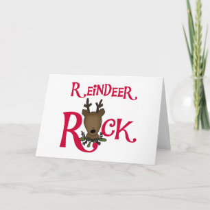 Reindeer Rock Holiday Card