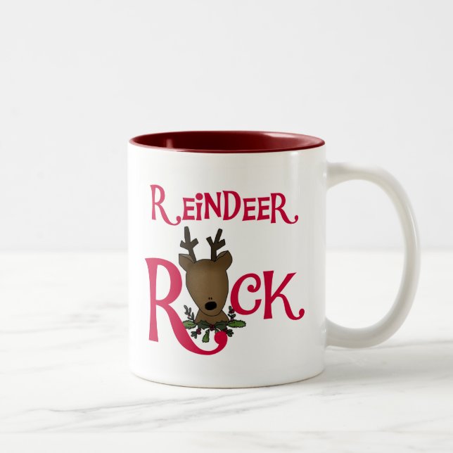 Reindeer Rock Two-Tone Coffee Mug (Right)