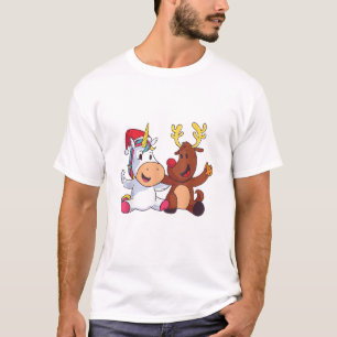 Reindeer Rudolph Christmas Ren Red Nosed Unicorn G T-Shirt