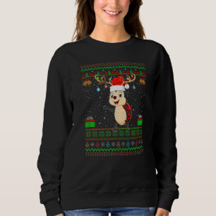 Reindeer Santa Hat Matching Ugly Ladybug Christmas Sweatshirt