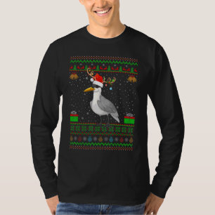 Reindeer Santa Hat Matching Ugly Seagulls Bird Chr T-Shirt
