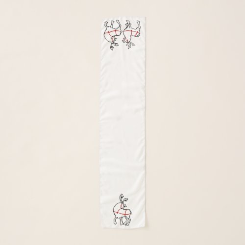 Reindeer Scarf Cute Christmas Holiday Art Scarves