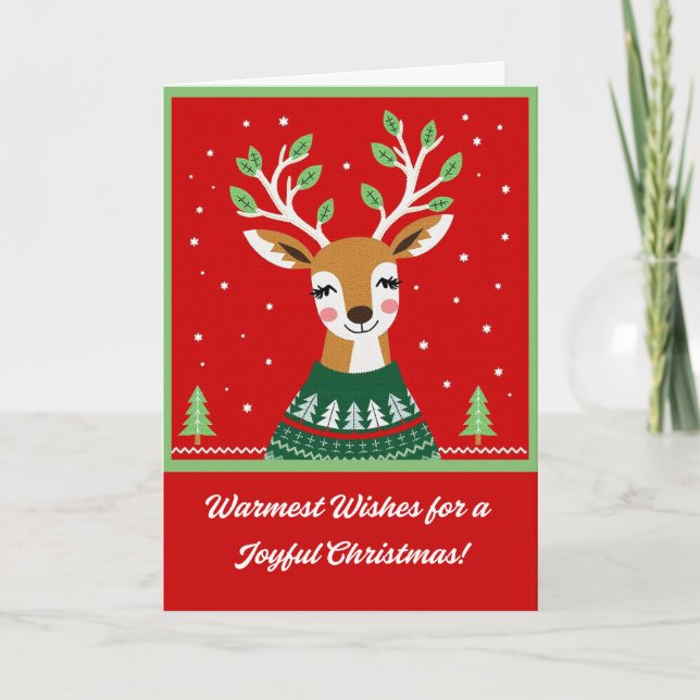 Reindeer Season Holiday Card (Front)