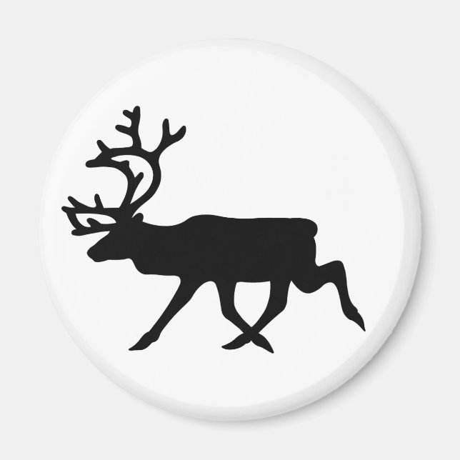 Reindeer Silhouette Magnet (Front)
