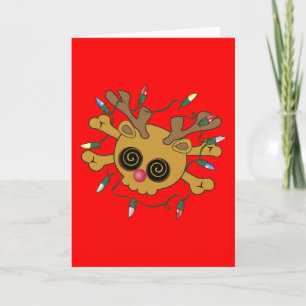 Reindeer Skull Holiday Card