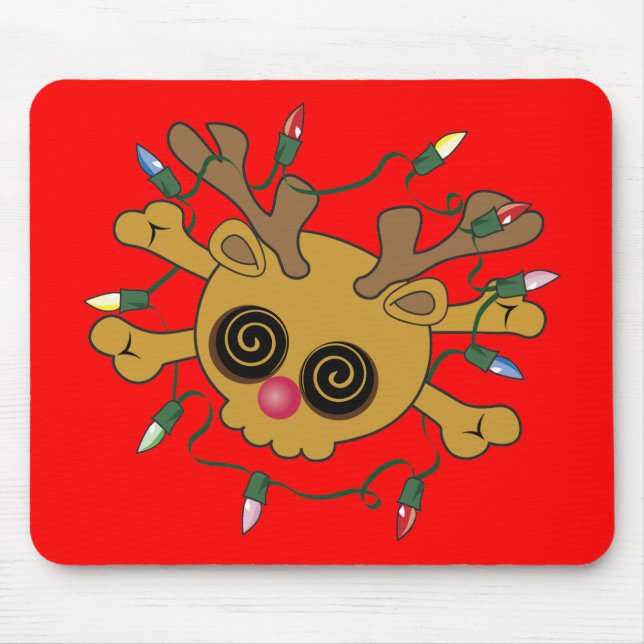 Reindeer Skull Mouse Pad (Front)