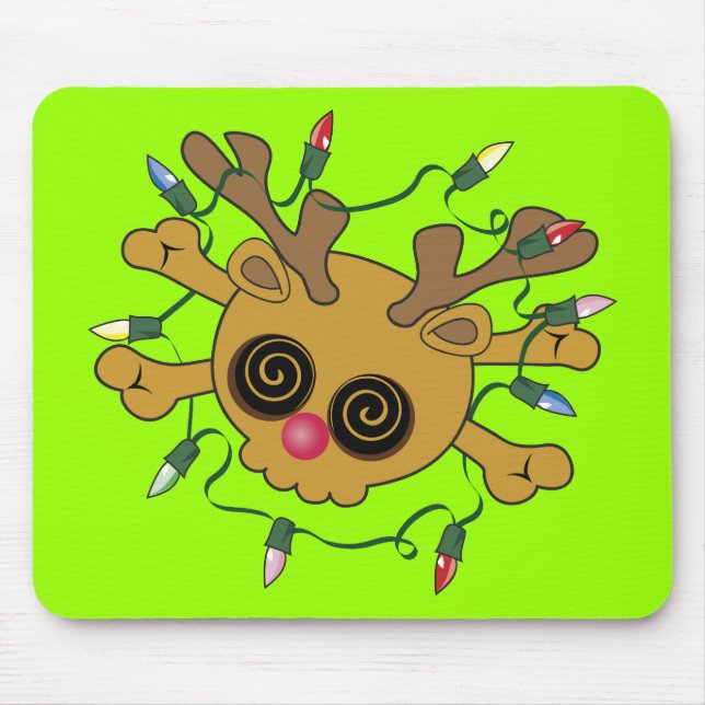 Reindeer Skull Mouse Pad (Front)