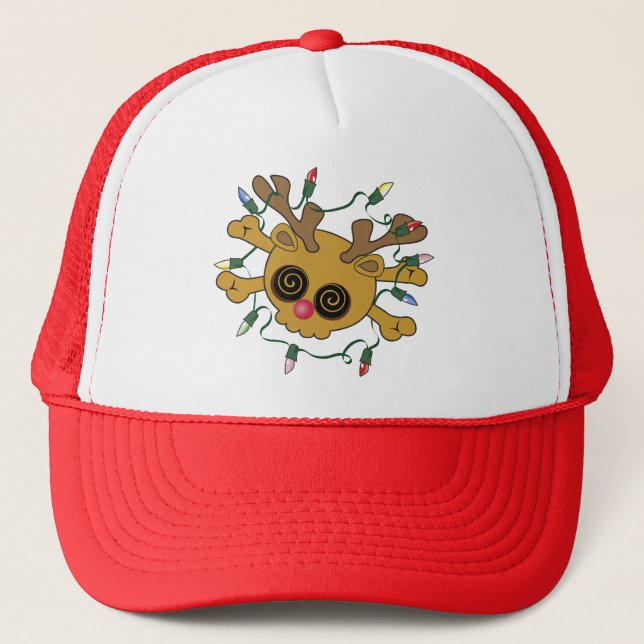 Reindeer Skull Trucker Hat (Front)