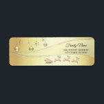 Reindeer Sleigh Christmas Balls Return Address Label<br><div class="desc">Beautiful Reindeer Sleigh Christmas Balls Return Address Label</div>