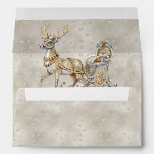 Reindeer Sleigh Holiday Envelope