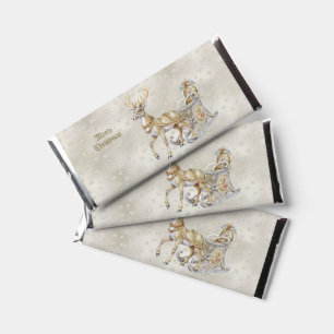 Reindeer Sleigh Holiday Hershey Bar Favors